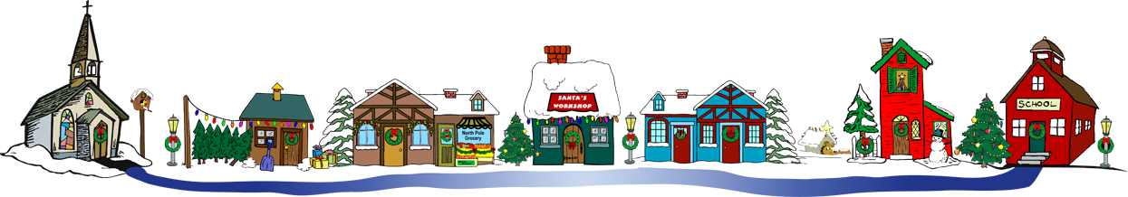Christmas Village Clipart - Christmas Village Clip Art (1245x218)