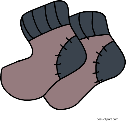 Cute Pair Of Socks, Free Winter Clip Art - Calcetines Para Baby Shower (450x450)