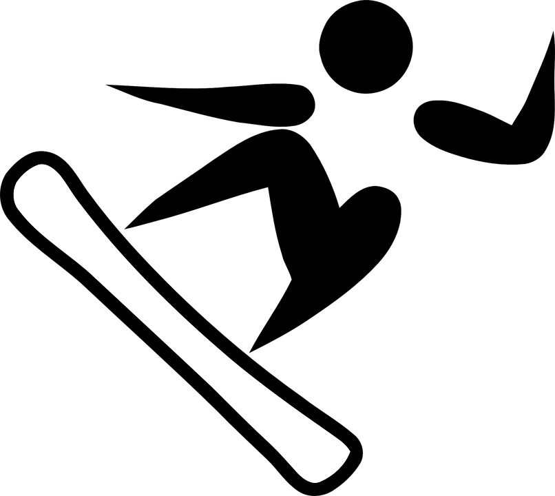 Free Winter Olympic Clipart - Snowboard Clip Art (806x720)