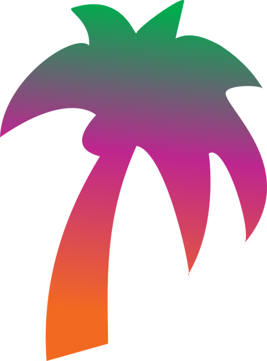 Coconut, Tree, Rainbow - Palm Tree Clip Art (945x1280)