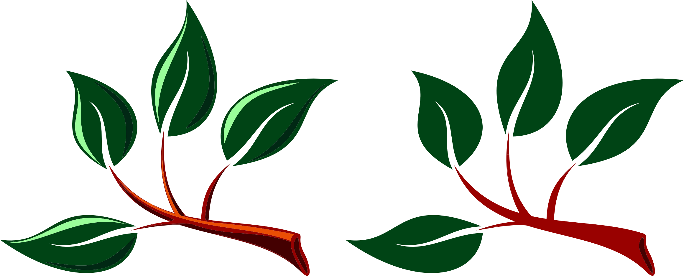 Leaves Leaves Images - Stem With Leaves Clipart (2320x936)