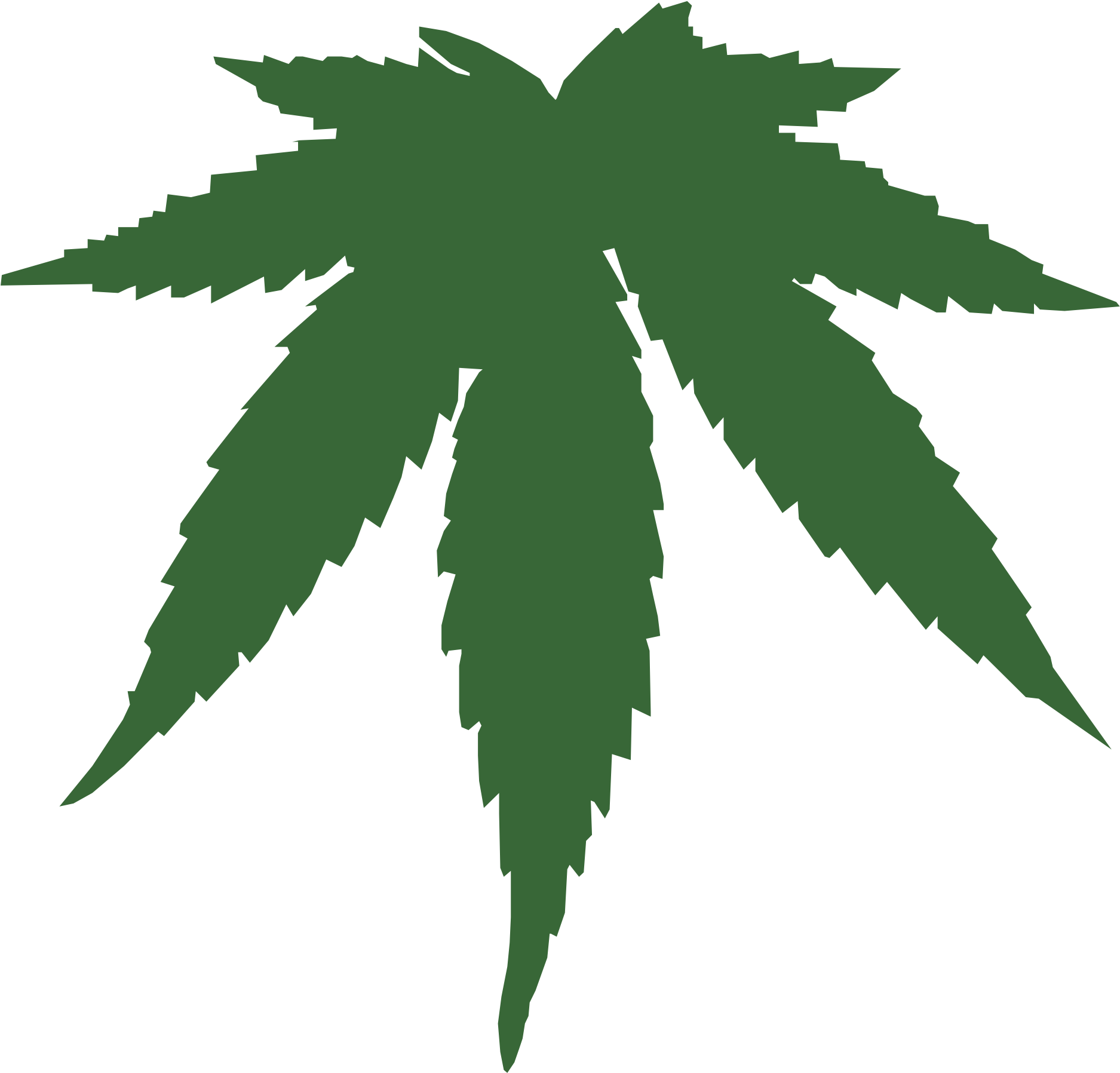 Cannabis Marijuana Leaf Clipart - Pot Leaf Coffee Mug (1969x1952)