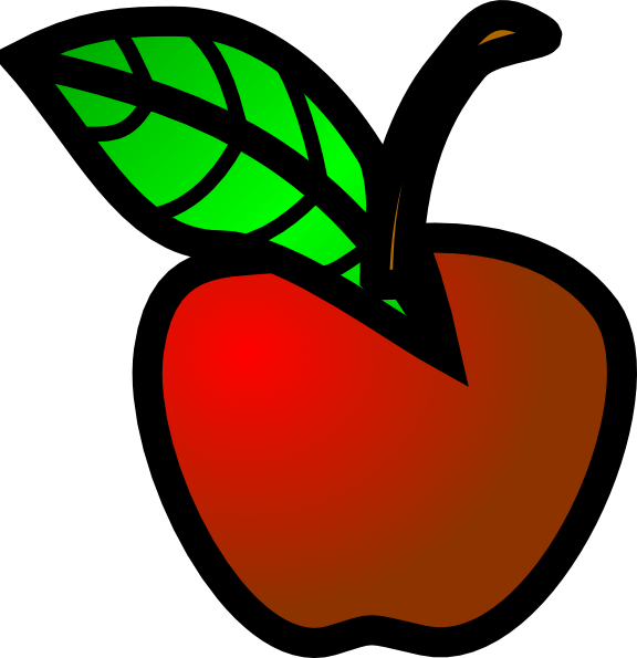 Small Red Apple Clip Art At Clker Com Vector Online - Small Clipart (576x595)