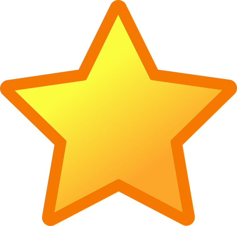 Black, Flat, Icon, Large, One, Blue, Small - Cartoon Stars (754x720)