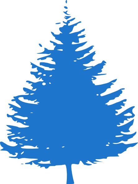 Pine Clipart Short Tree - Pine Tree Silhouette (444x593)