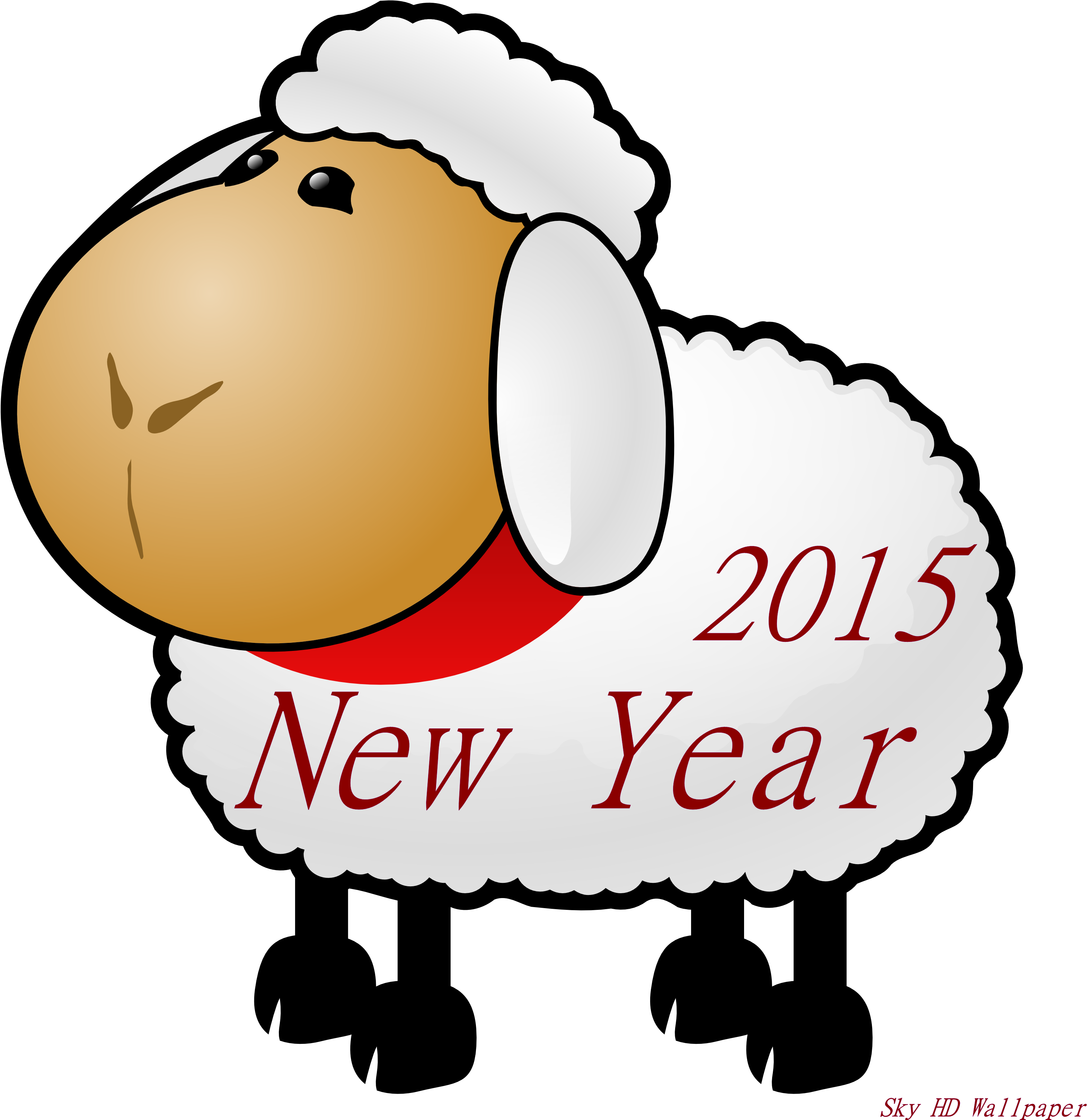 Lunar New Year Clipart Free - Sheep Clipart (3333x3333)
