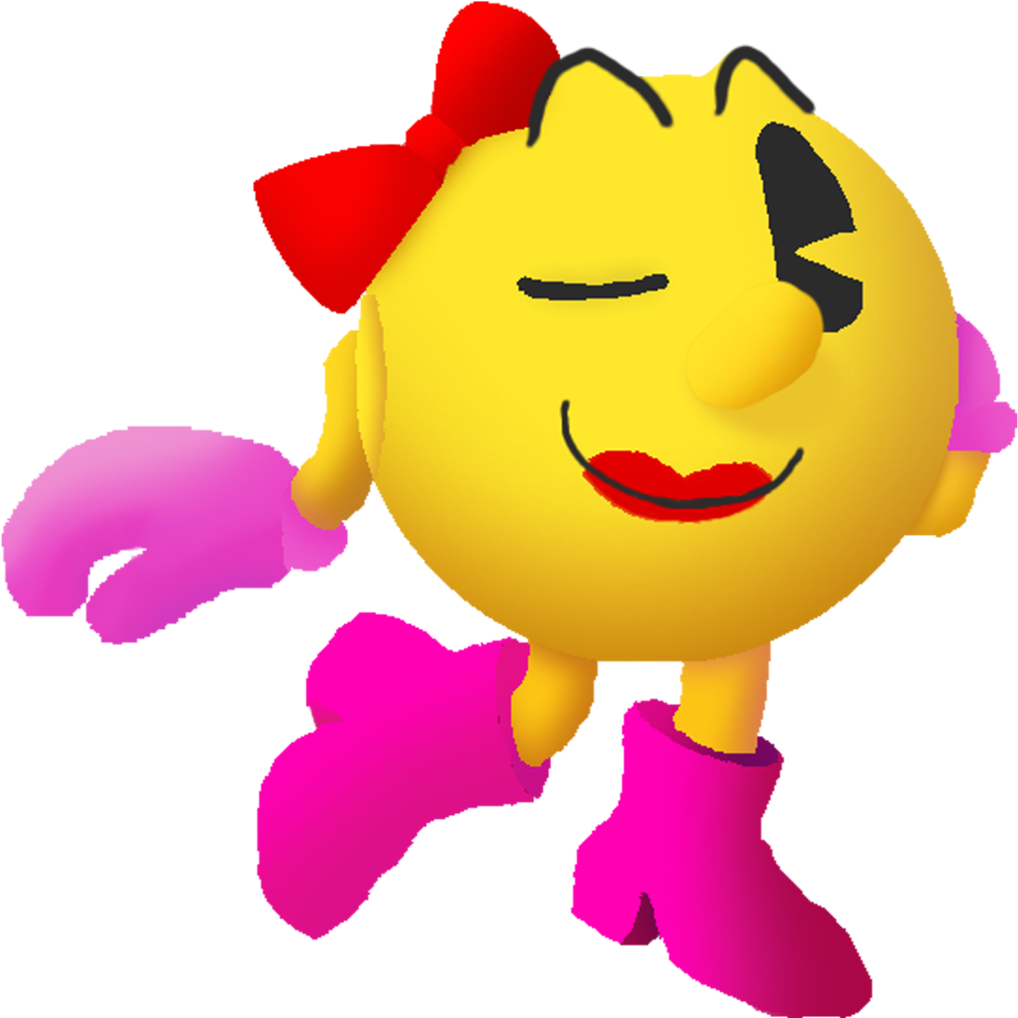 Ms Pac Man 3d By Thesmashwaffle On Deviantart - Ms Pac Man Png - (1024x10.....