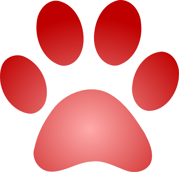 Red Dog Paw Clipart (600x578)