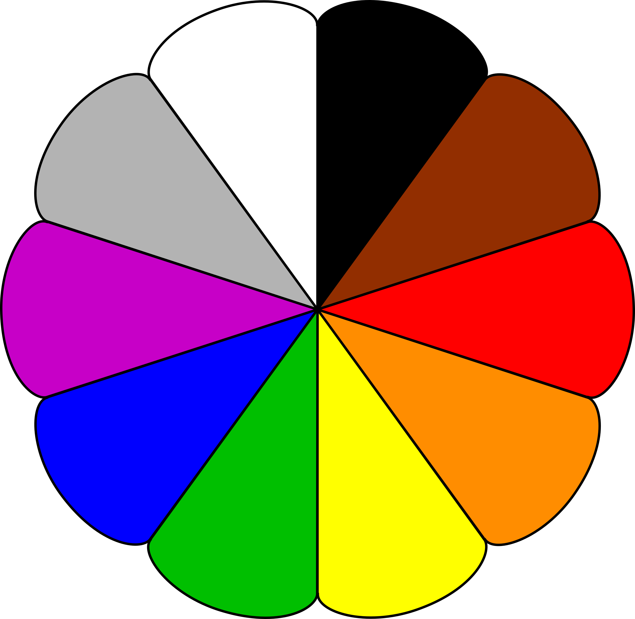 Color Clipart Christmas Tree Clipart - Color Wheel Clip Art (2400x2340)