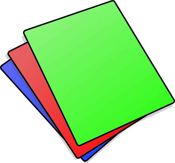 Stack - Coloured Paper Clipart (600x558)