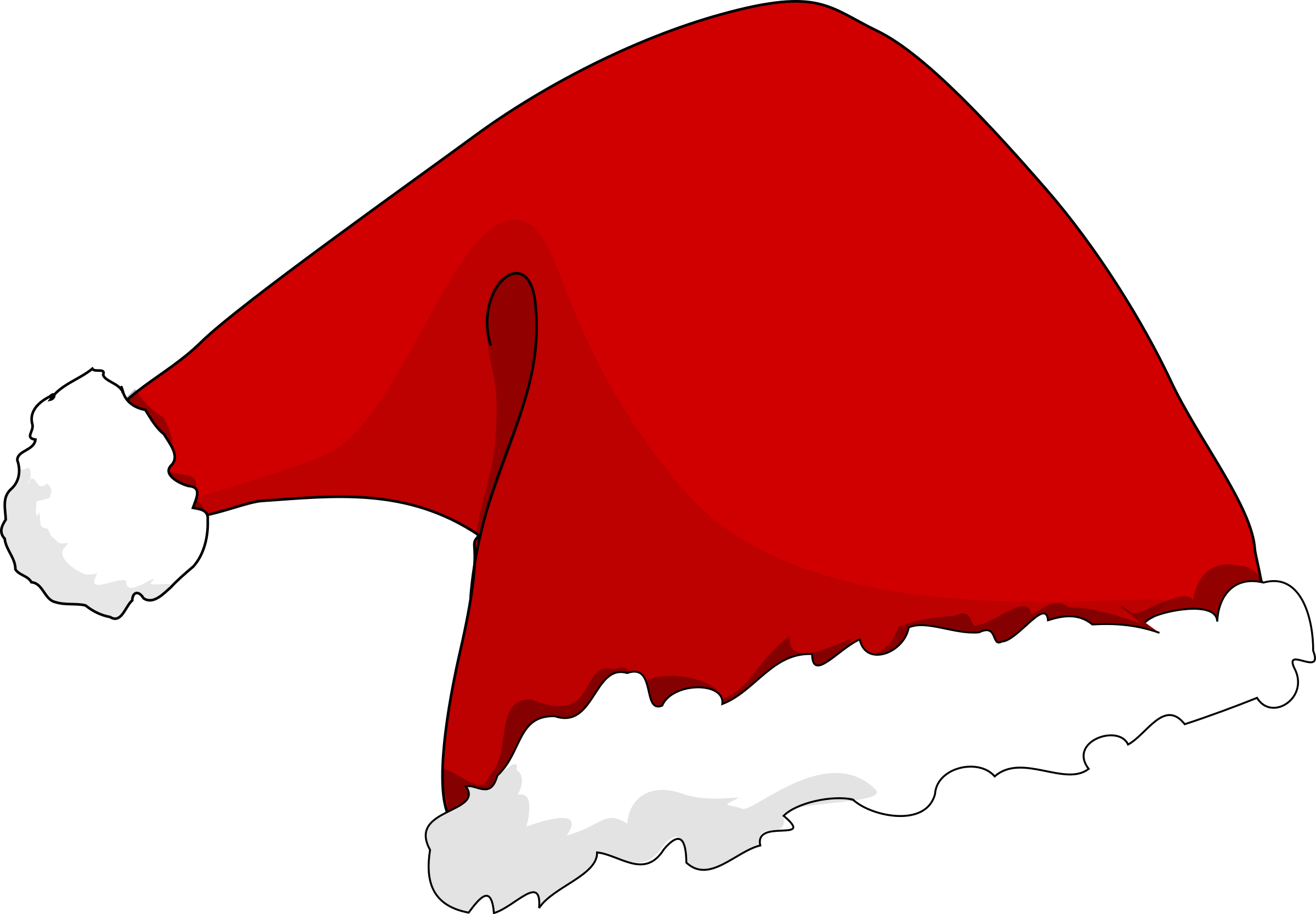 Big Image - Santa Hat Clip Art (2400x1667)