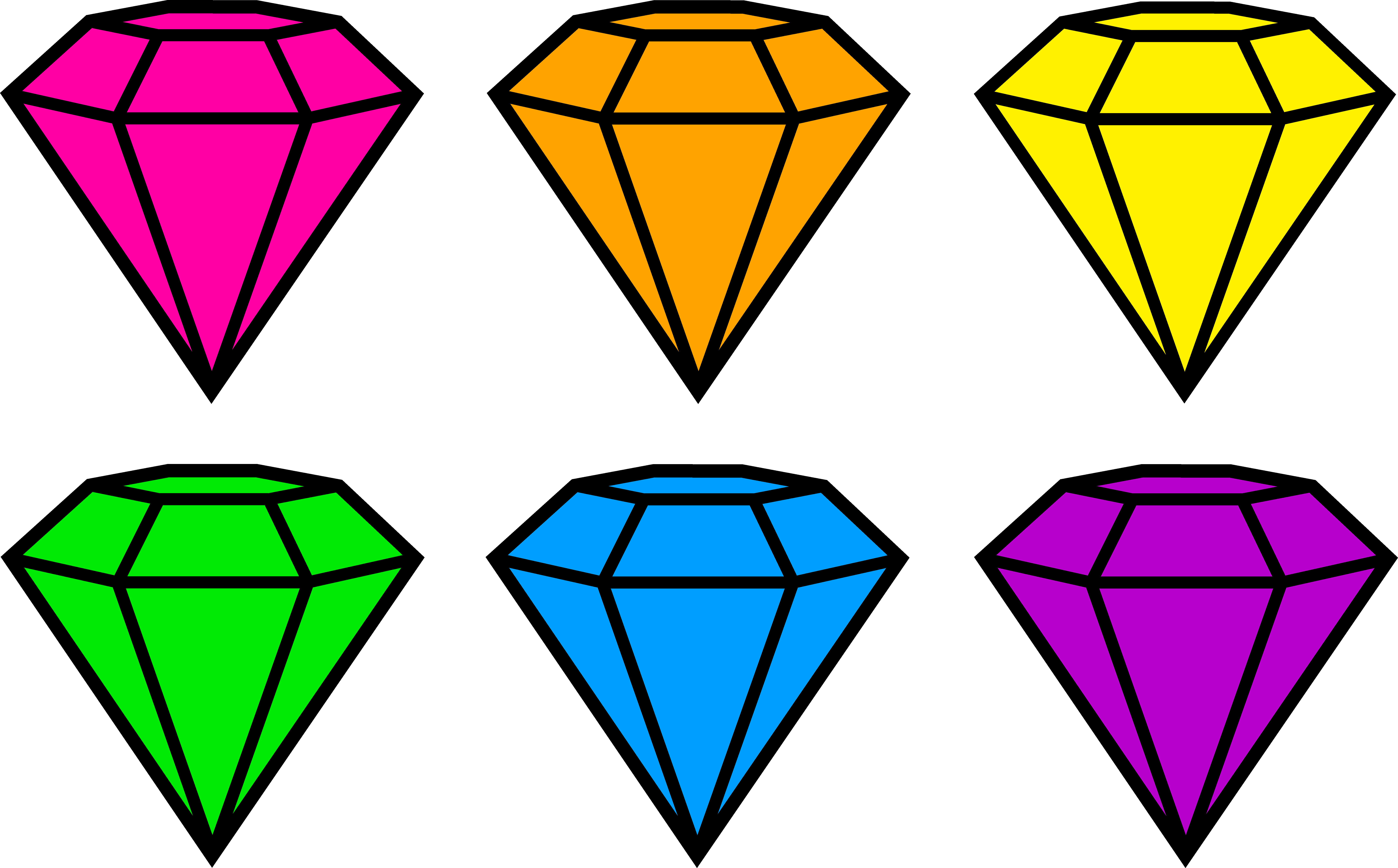 Jewels Clipart - Cartoon Diamond (8673x5386)