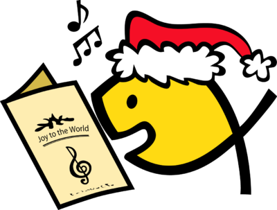 Christmas Carol Fish - Clip Art Christmas Fish (640x480)