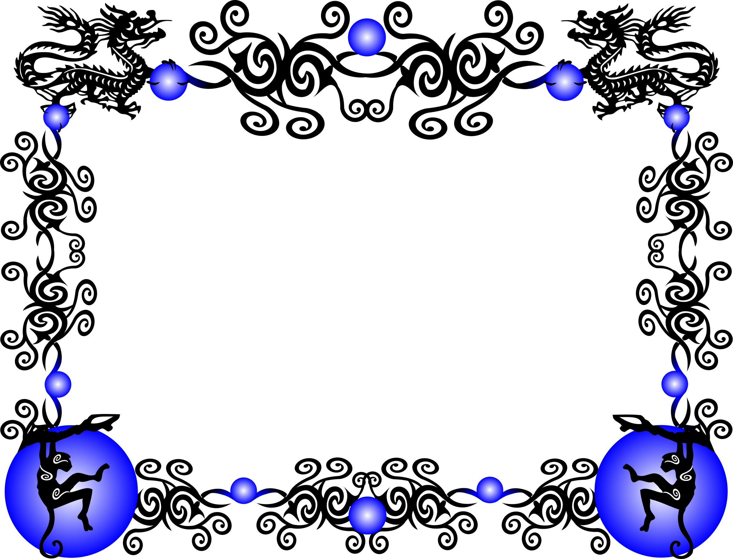 Clipart - Chinese New Year 2018 Border (2400x1831)