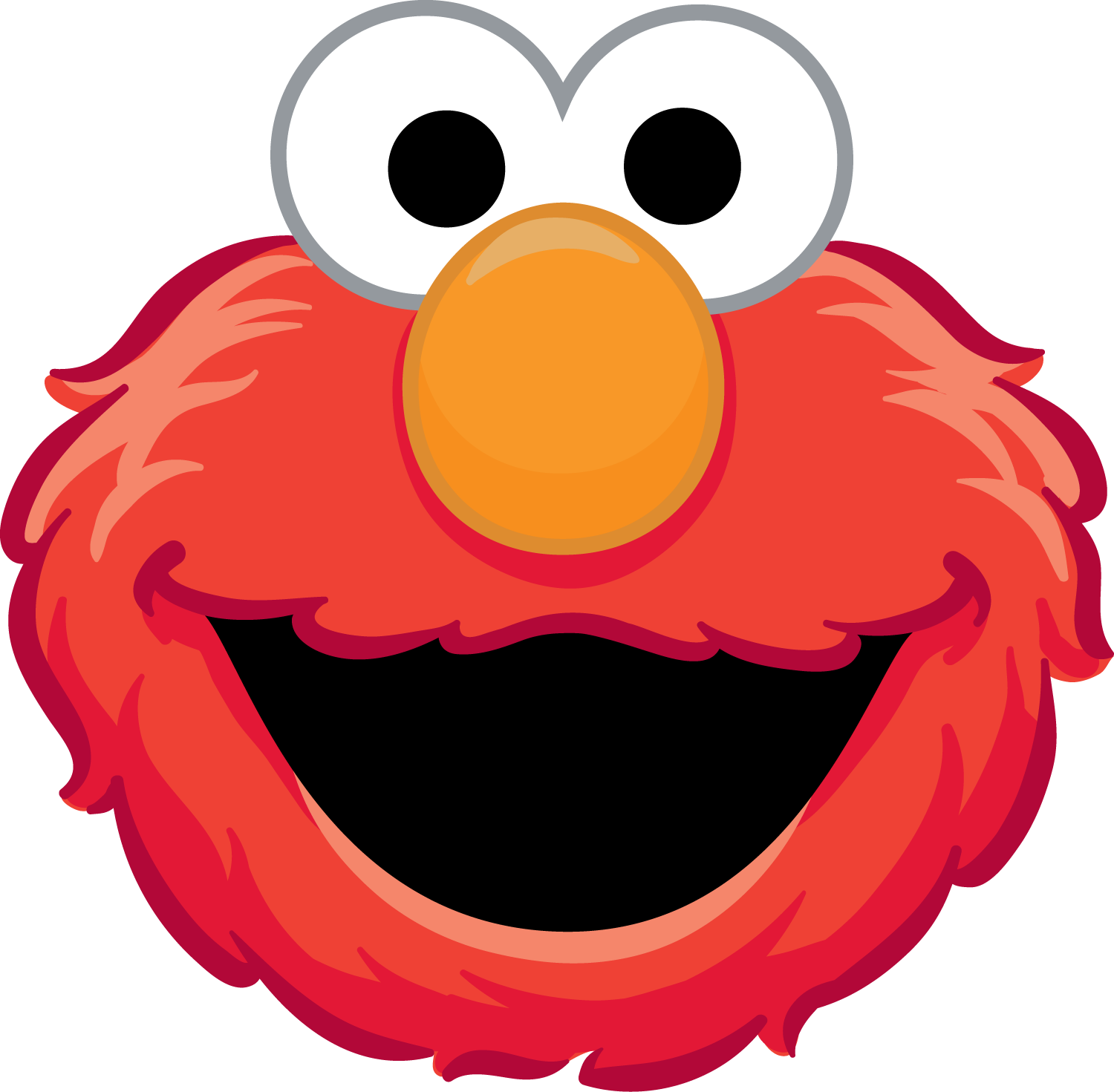 Birthday Clipart Elmo - Sesame Street Printable Masks (1500x1471)