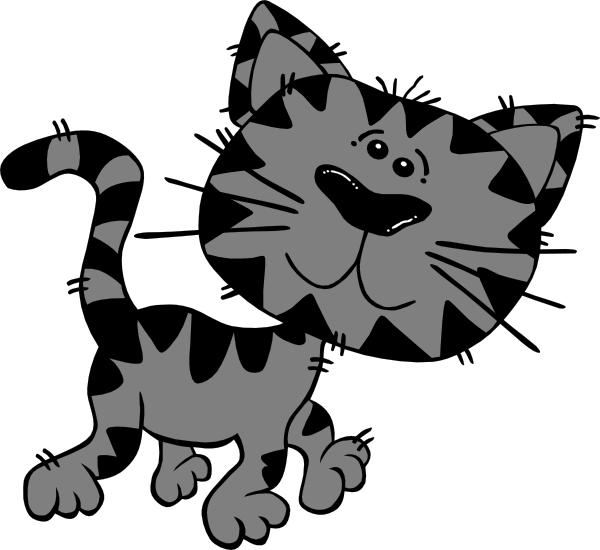 Crabby Cat Clip Art Cliparts - Clip Art Tabby Cat (600x550)