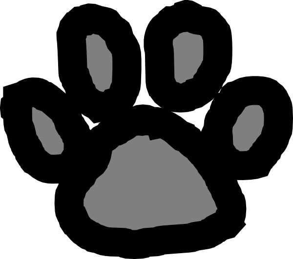 Paw Print Clip Art - Cartoon Paw Png (600x532)