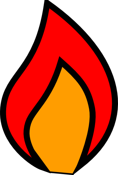 Flames Clip Art - Clip Art Candle Flame (402x595)