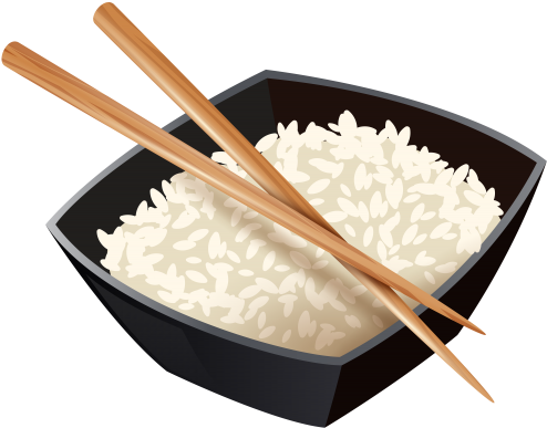 Chinese Rice And Chopsticks - Rice Clipart (500x401)