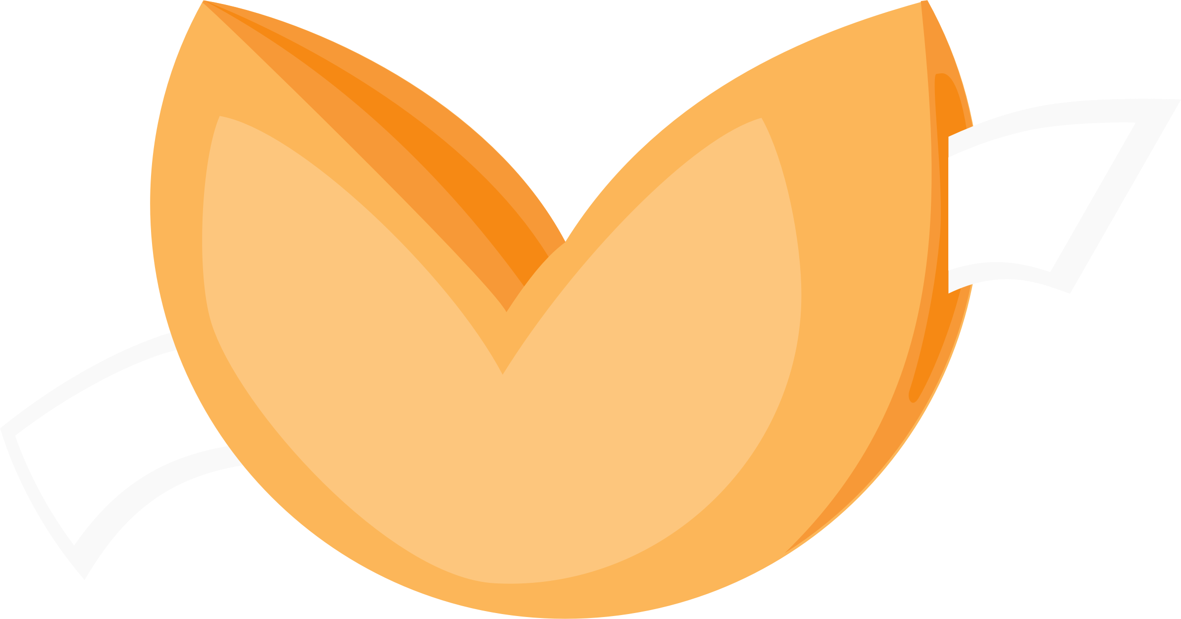 Cookie Clipart Logo Png - Fortune Cookie Vector Png (2385x1250)