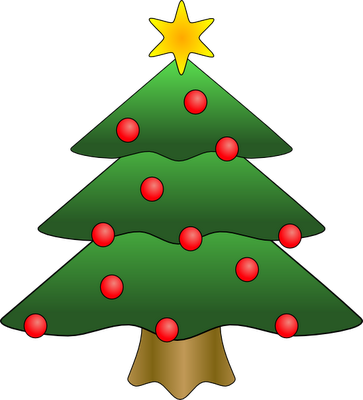 Christmas Logos Clip Art - Christmas Tree Clip Art Free (363x400)