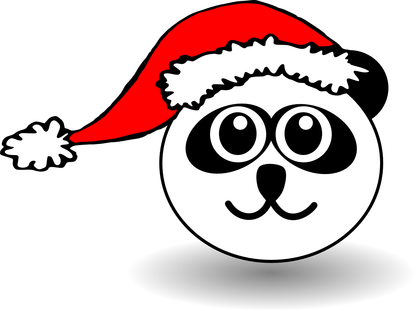 Clip Art Details - Panda Christmas Coloring Pages (1979x1482)