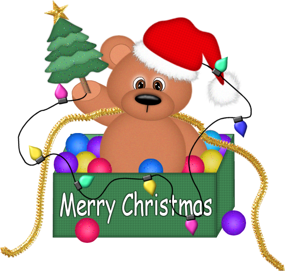 Clipart Christmas Bear - Christmas Bear Clip Art (578x550)