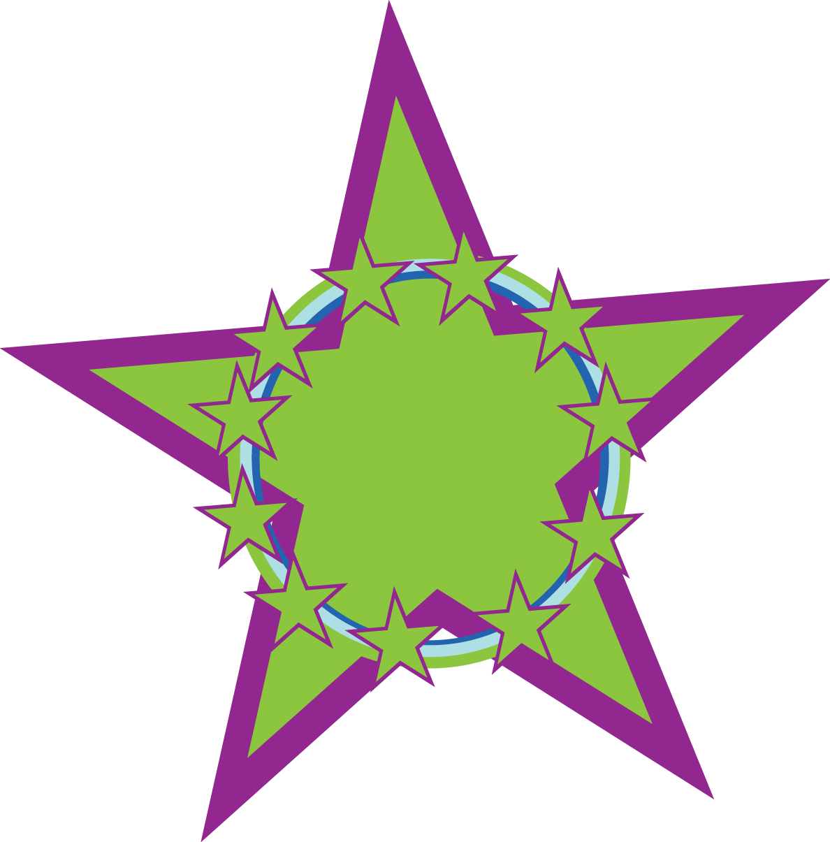 Rainbow Stars Clipart Free Clipart Images Clipartix - Purple And Green Star (1188x1205)