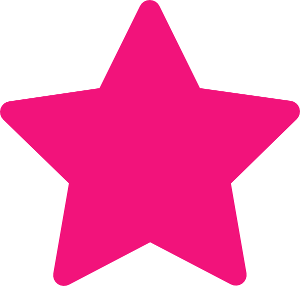 Pink Stars Clipart Pink Star Clip Art At Clker Vector - Pink Star Icon Png (600x573)