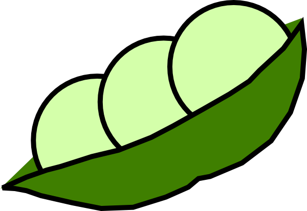 Pea Clipart - Peas In A Pod Clipart (600x413)