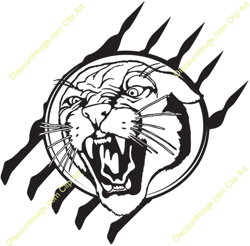 Cougar Football Clipart - Cougar Football Clipart (500x500)