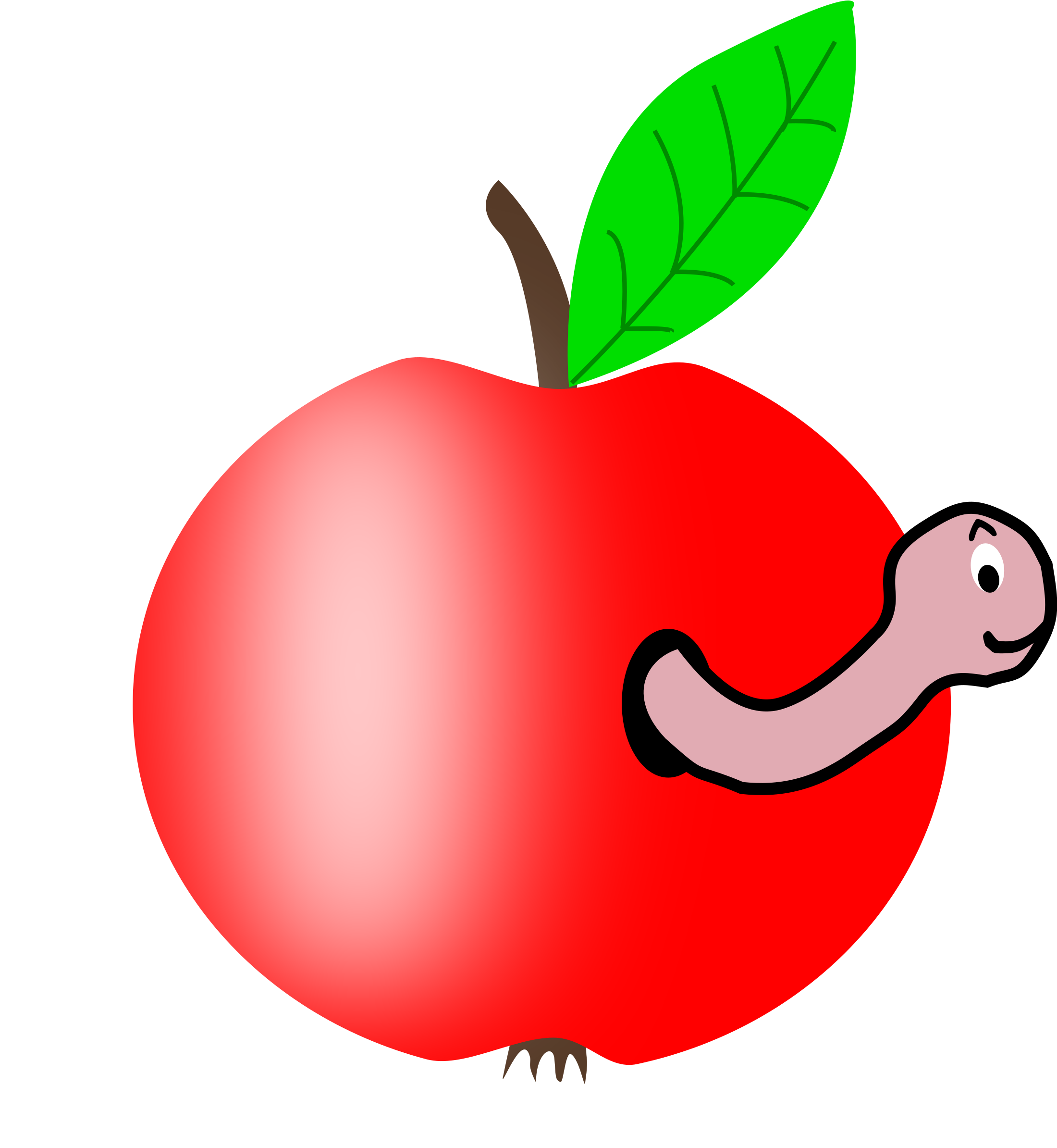 Big Image - Apple With A Worm (2200x2400)