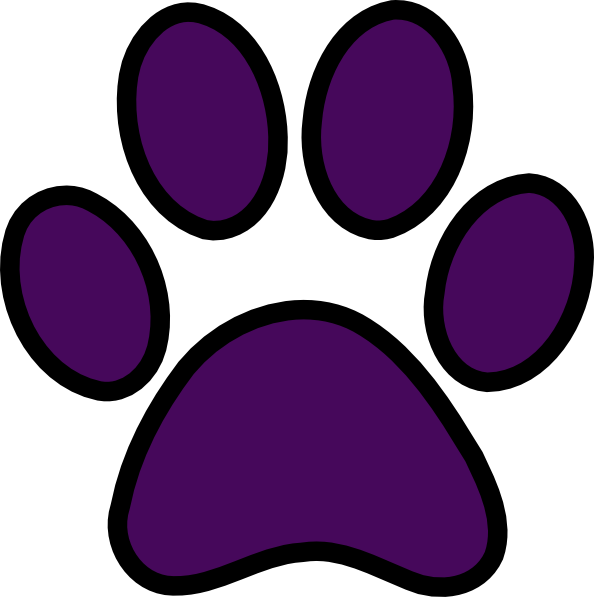 Paw Print Clipart Clipartcow - Paw Print Embroidery Design (594x597)