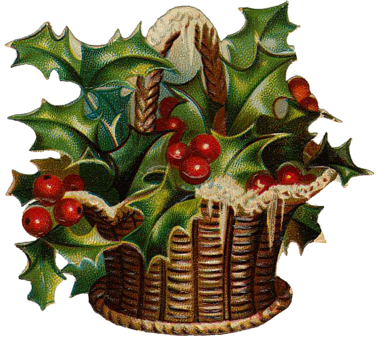 Vintage Victorian Christmas Die Cut Clip Art - Victorian Christmas Snow Pre-made Scrapbooking Page (785x750)