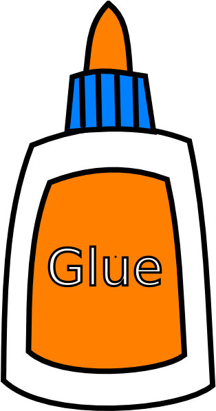 Color Glue Bottle Clip Art At Clker - Glue Clipart (396x596)
