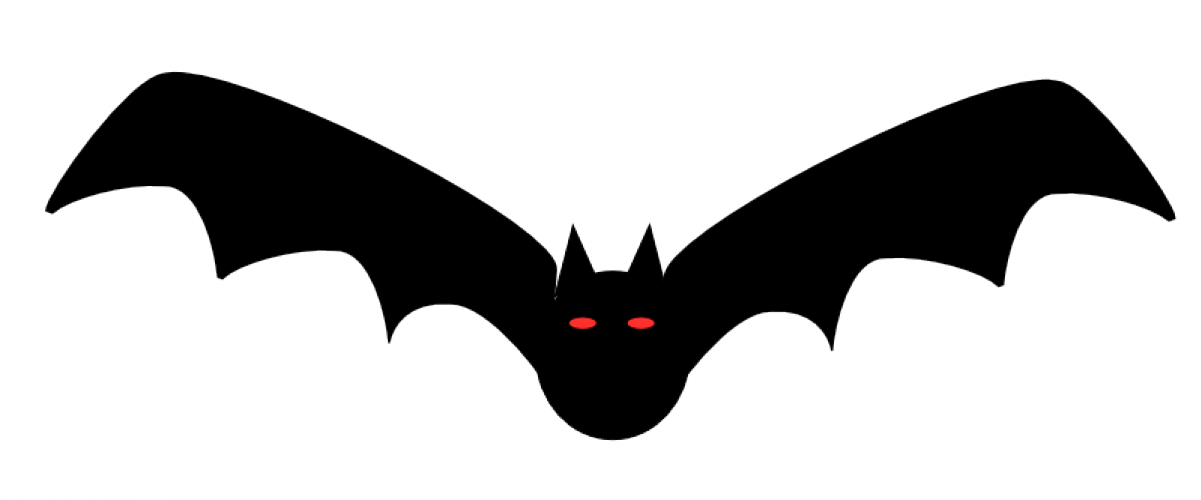 Bat Mite Cartoon Bat Clipart - Bat Vector (1201x500)