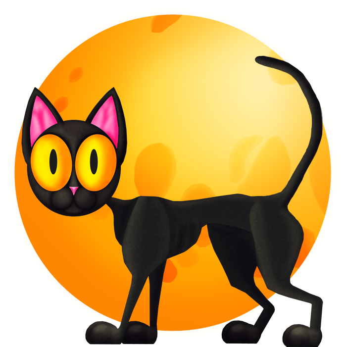 Spooky Cat Cliparts - Cat (734x710)