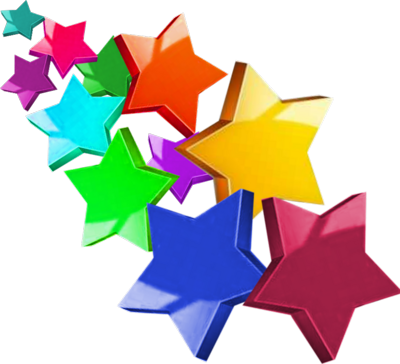 Vetor Colorido Estrela Png (400x364)
