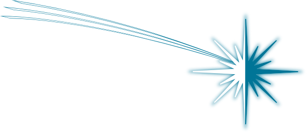 Christmas Star Clip Art Free - Christmas Comet Vector (600x260)