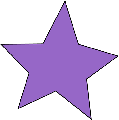 Purple Stars Clipart Free Images - Purple Star Clip Art (494x500)