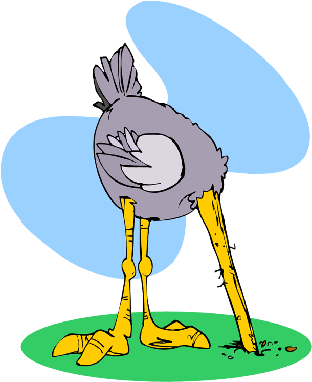 Bury Cliparts - Head In The Sand Clipart (642x750)
