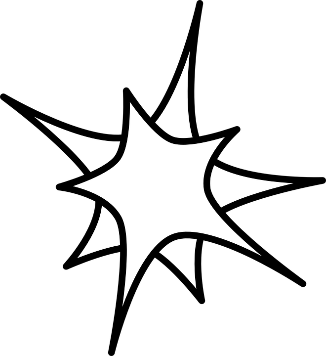 Double Star Clip Art Free Vector - Sparkle Clip Art Black And White (1174x1280)