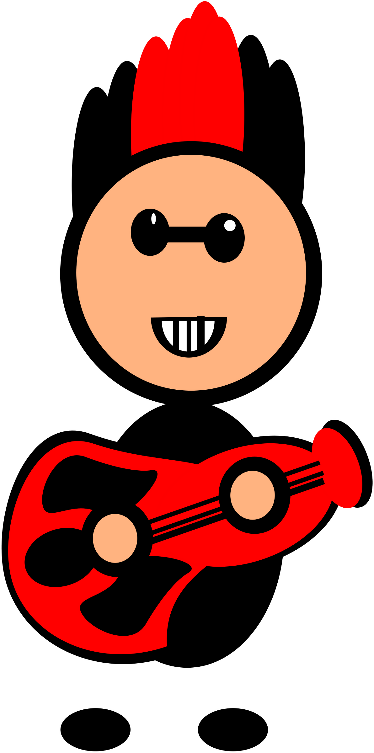 Rockstar Clipart - Cartoon Rockstar (1192x2400)