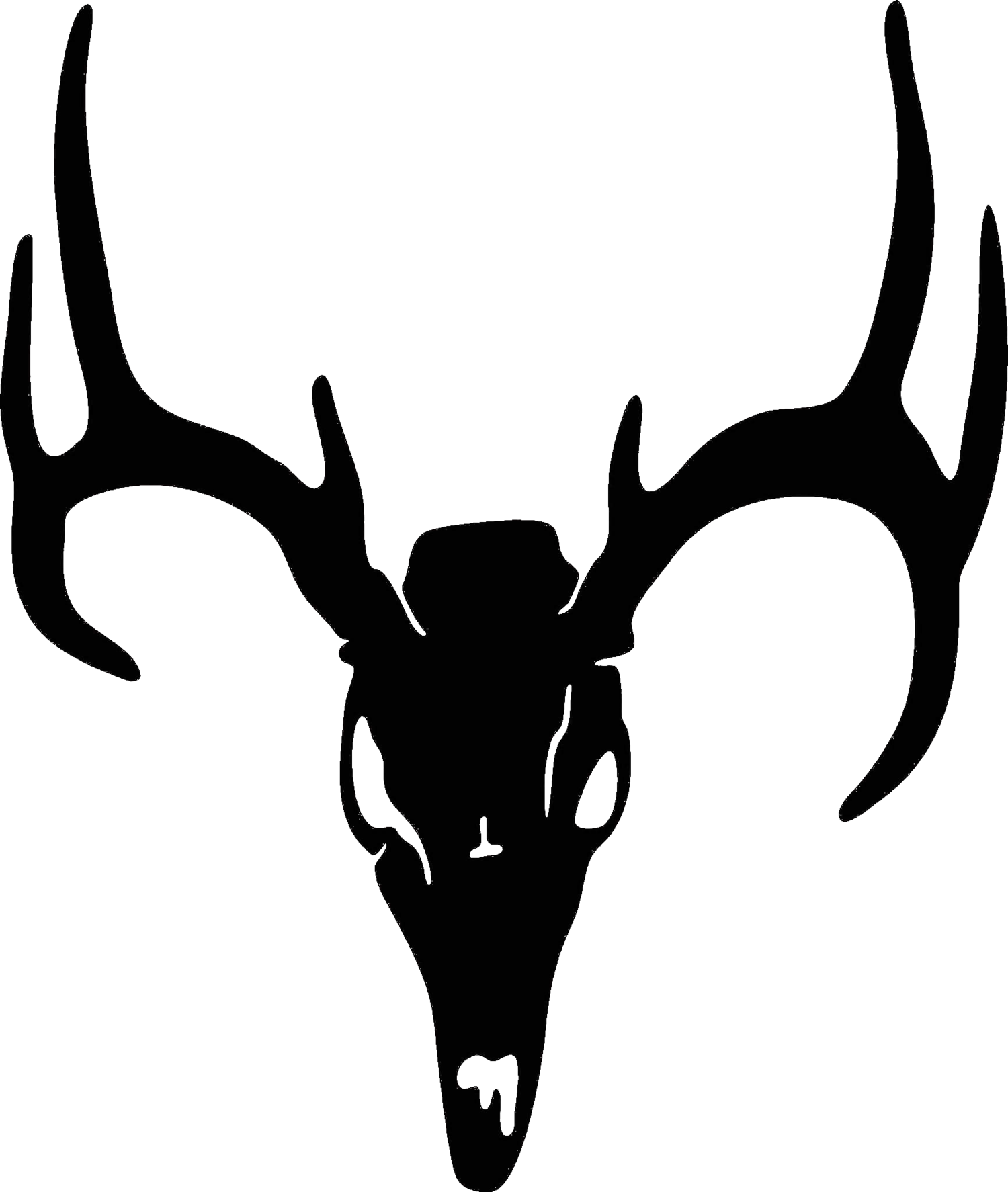 Scary Clipart Deer - Deer Skull Clip Art (1500x1774)