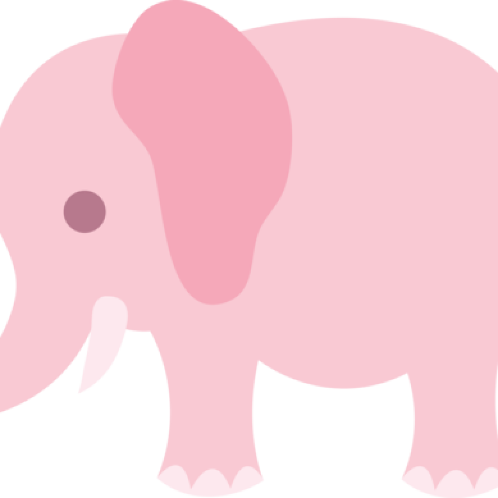 Cute Elephant Clipart Little Pink Elephant Clip Art - Clip Art (1024x1024)