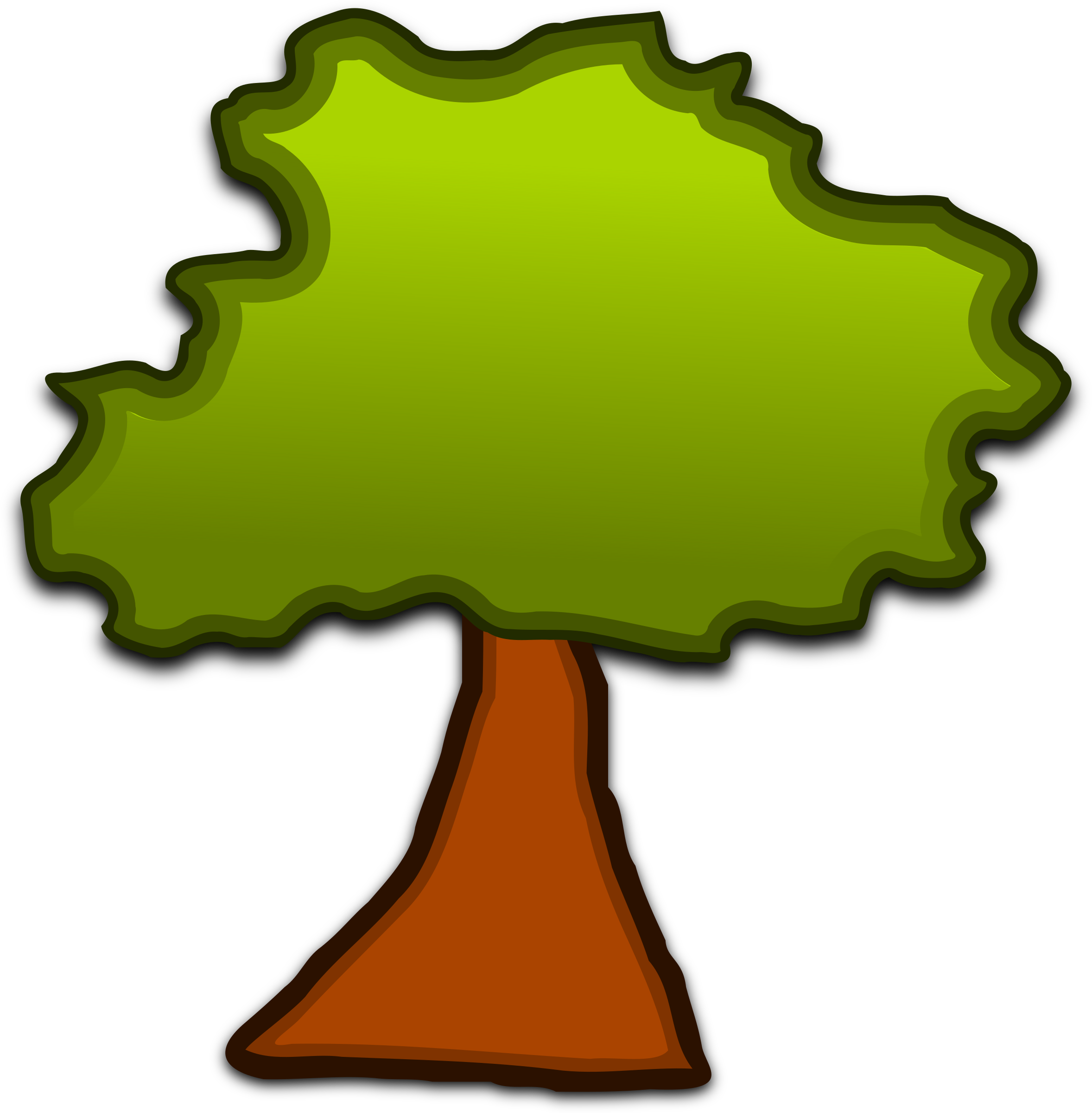 Clip Art Trees Free - Barked Up The Wrong Tree (2356x2400)