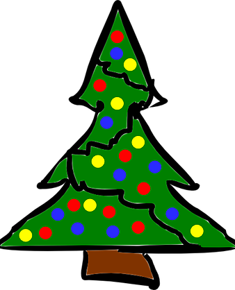 We Have Lots Of Ugly Christmas Sweaters To Choose From, - Ugly Christmas Tree Cartoon (338x418)