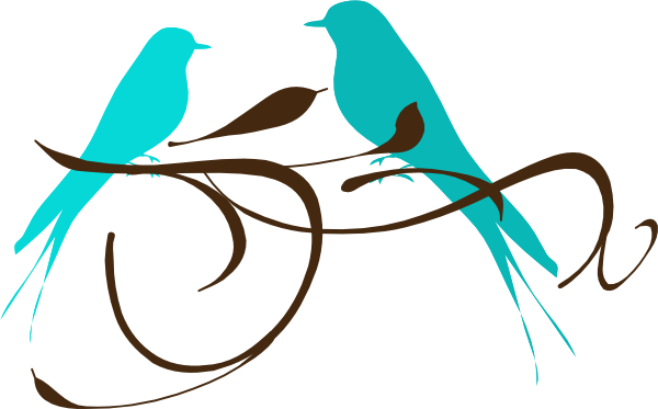 Love Birds Clipart - Clip Art Love Birds (600x373)