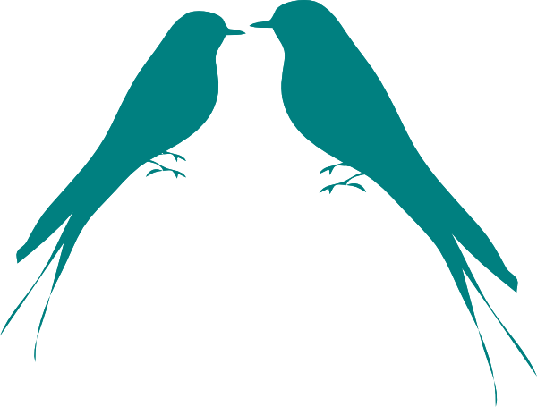 Love Birds Clip Art - Bird Silhouette (600x455)