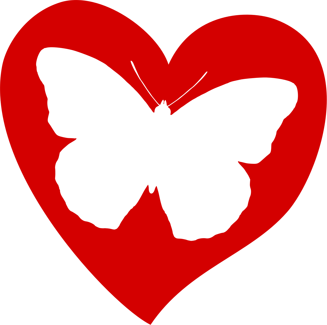 Butterfly Love Aol Image Search Results Clipart - Butterfly Heart Clipart (1379x1369)